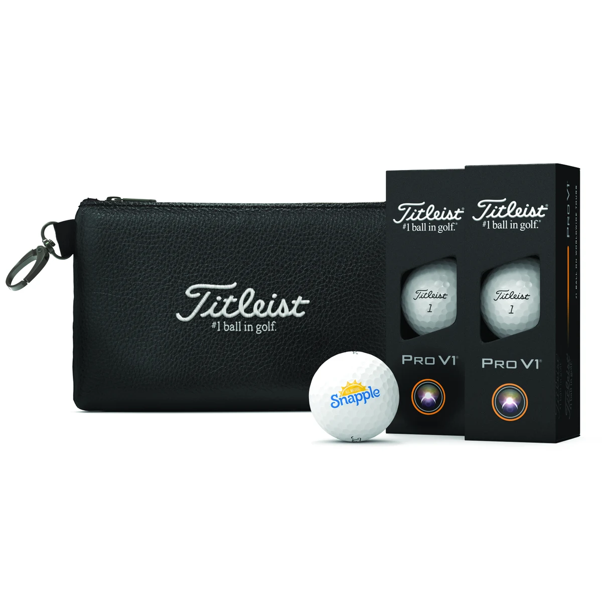 Titleist 6-Golf Ball Valuables Stock Pouch with Pro V1 1