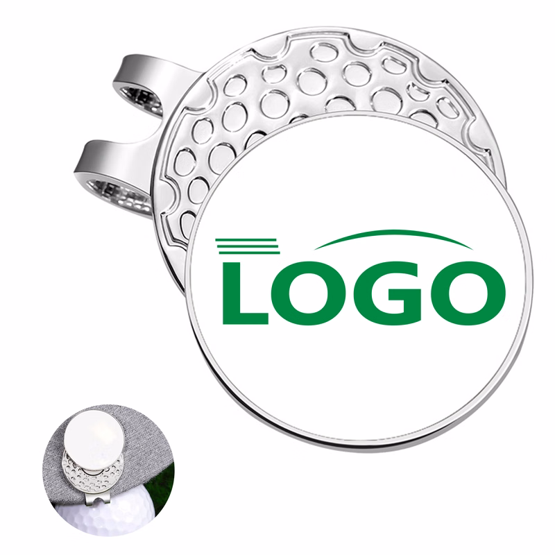 Stainless Steel Golf Hat Clip with Ball Marker