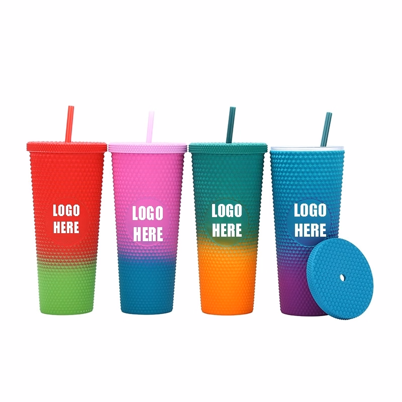 Custom 24 oz Matte Plastic Studded Tumbler Cup
