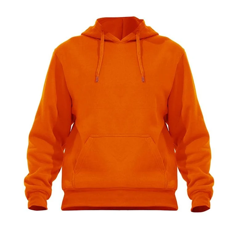 Fleece Pullover Hoodies - Size 3XL Safety Orange, custom hoodie or sweatshirt with logo imprint 1