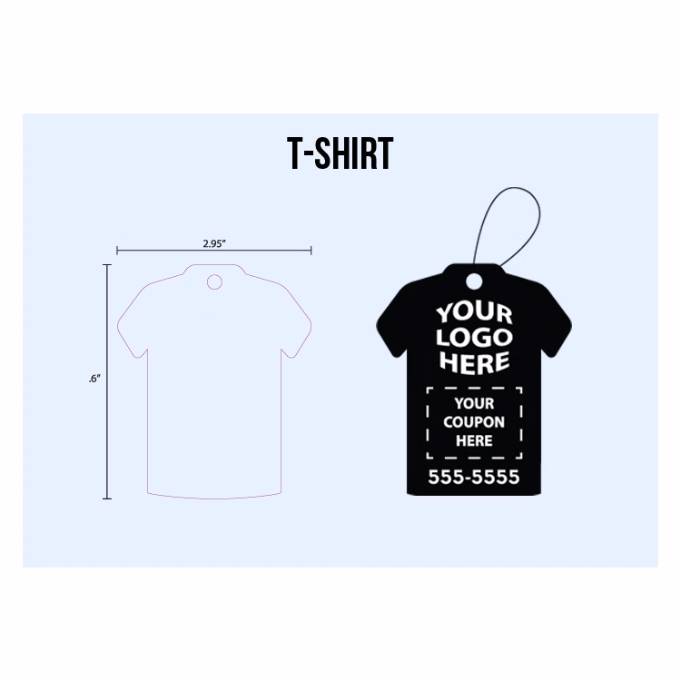 T Shirt Shape Custom Air Fresheners - Top 10 Scents