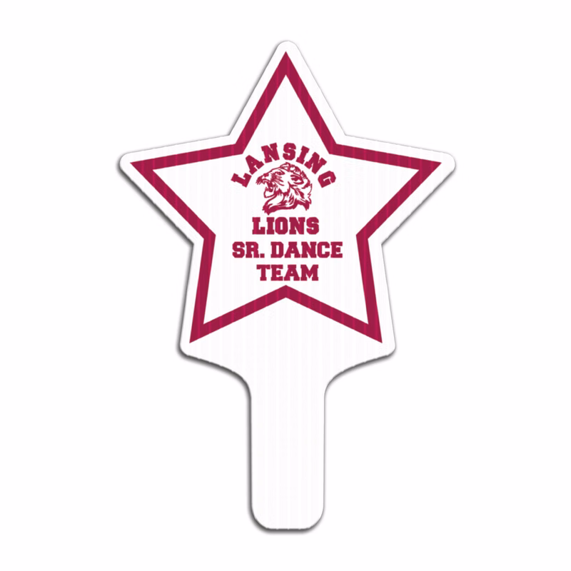 Star Hand Fan, Screen Printed
