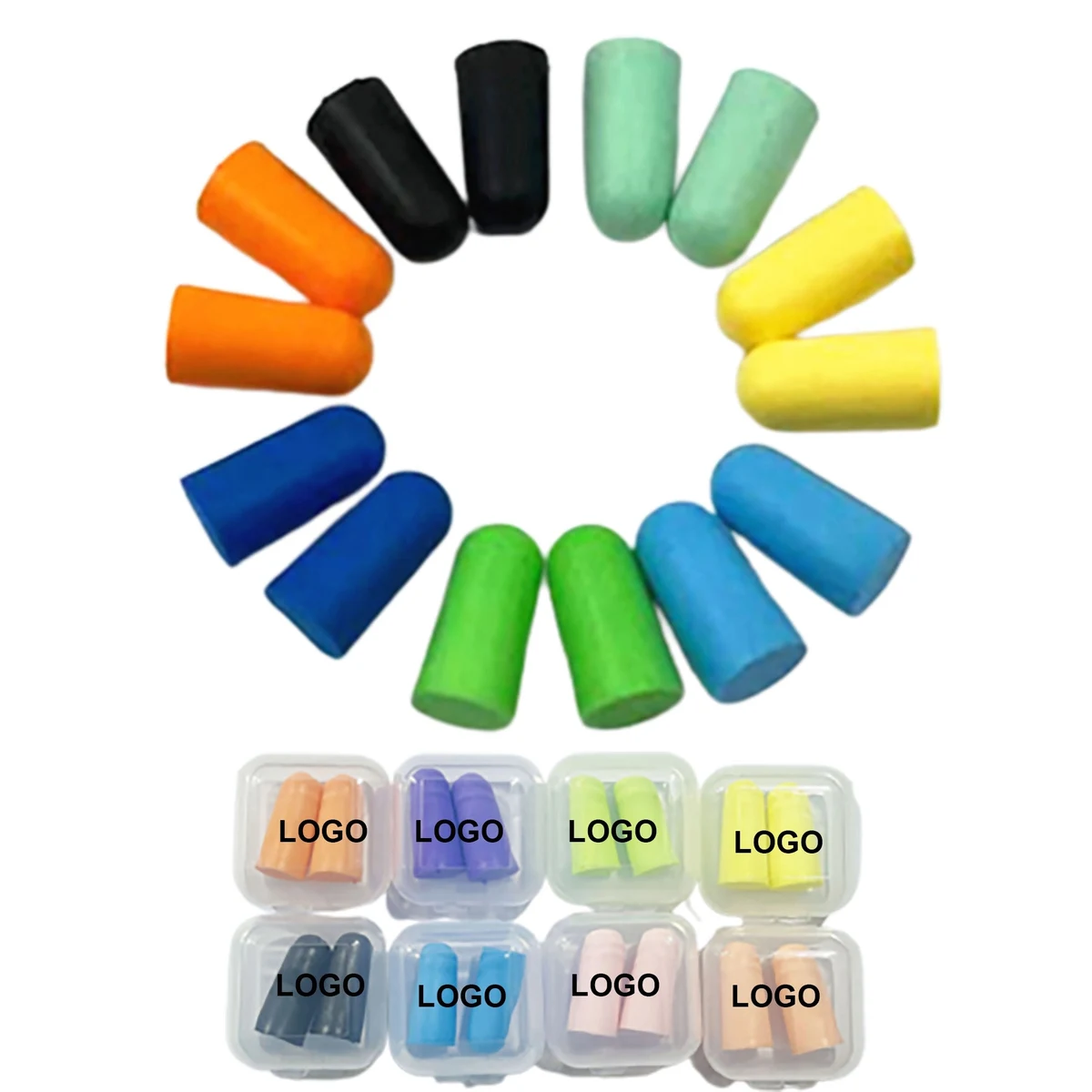 Sponge Ear Plugs With Clear Case 1