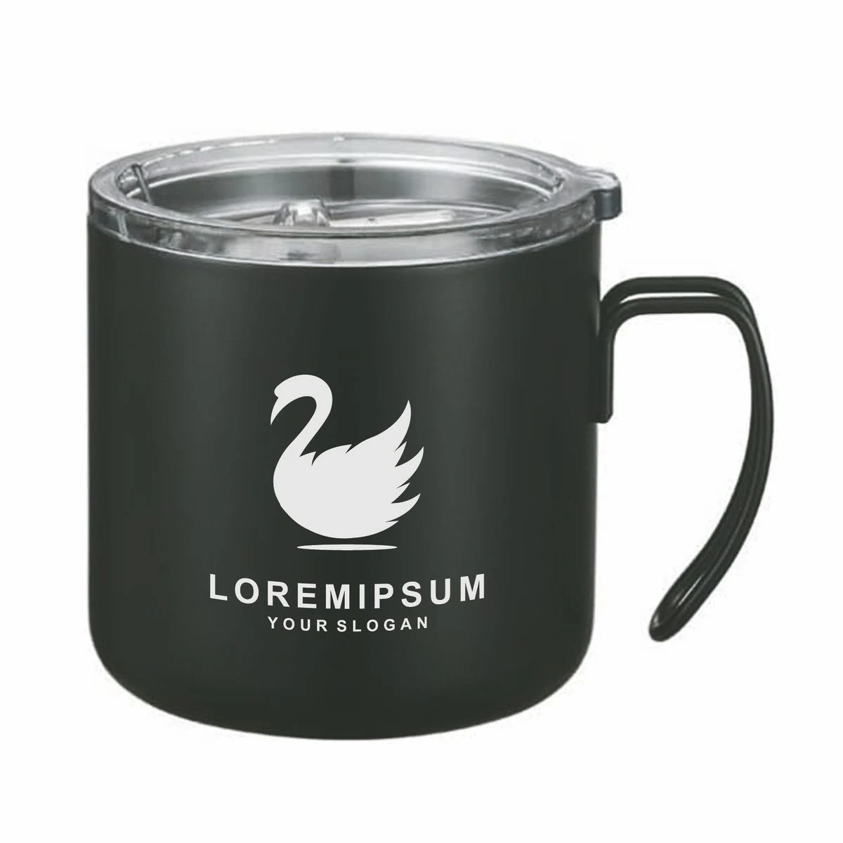 380ml Simple Stainless Steel Mug Double Wall Insulated Coffee Cup with Handle Office Home Drinking C 1