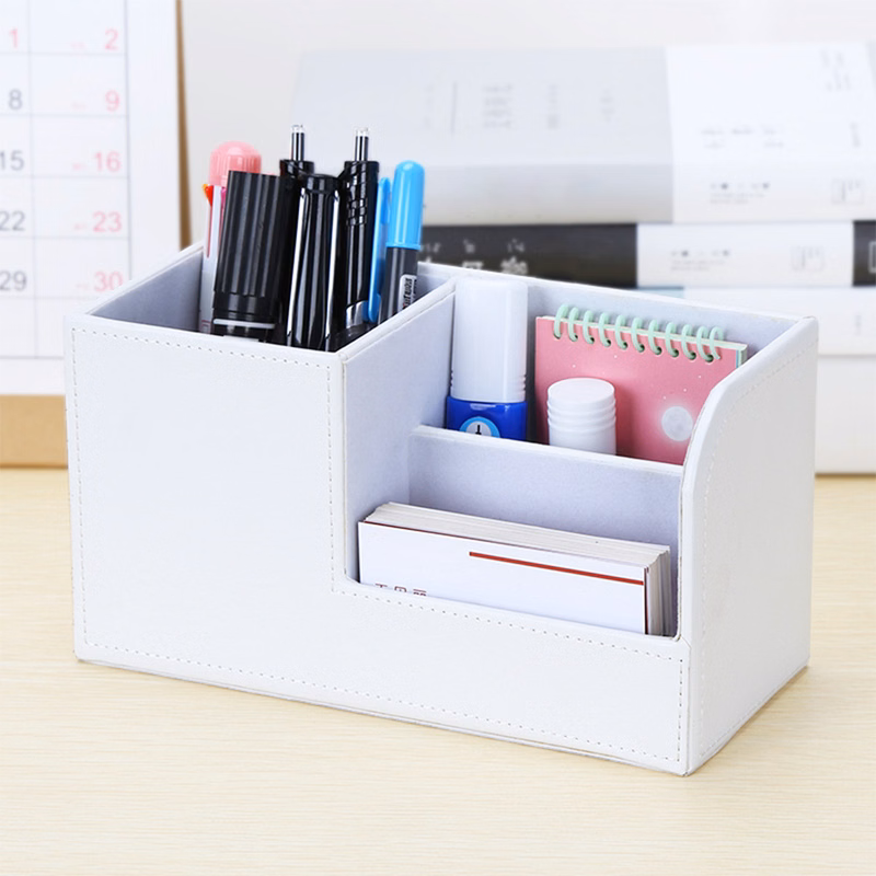 Pu Leather Desk Office Organizer