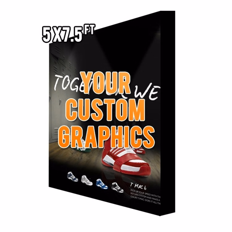 5x7.5Ft Straight Stretch Fabric PopUp with Graphic