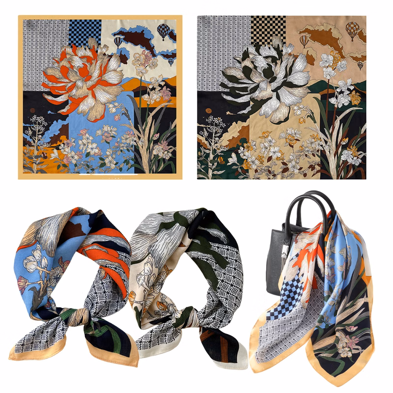 32" Single-Sided Print Custom Square Scarf