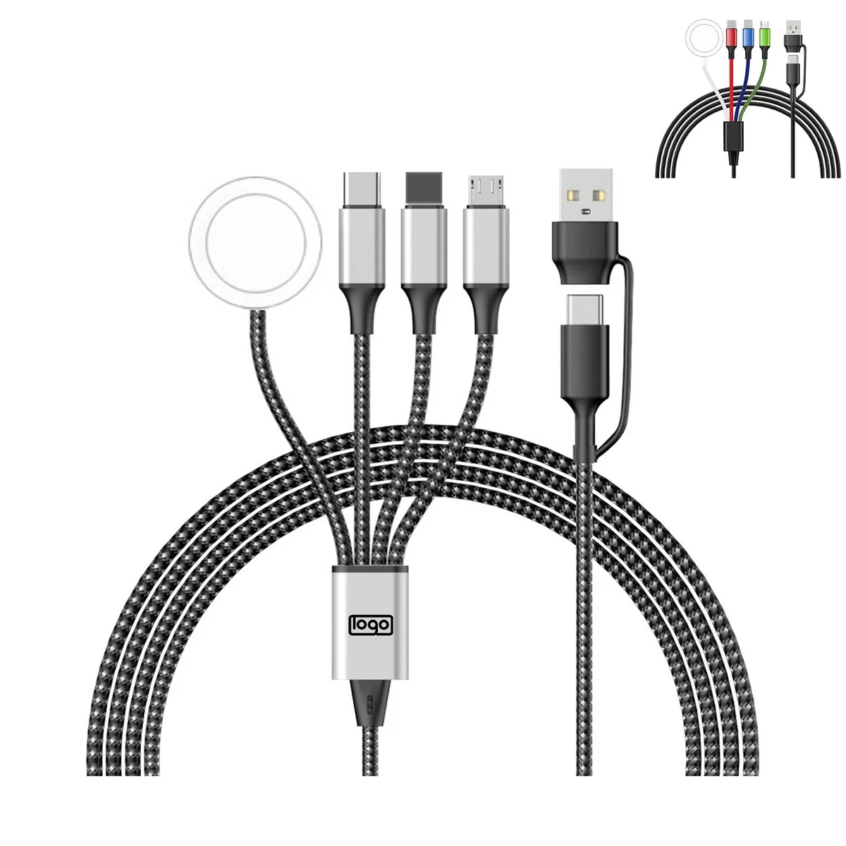 Magnetic 4-in-1 Charging Cable for Phone & Watch 1