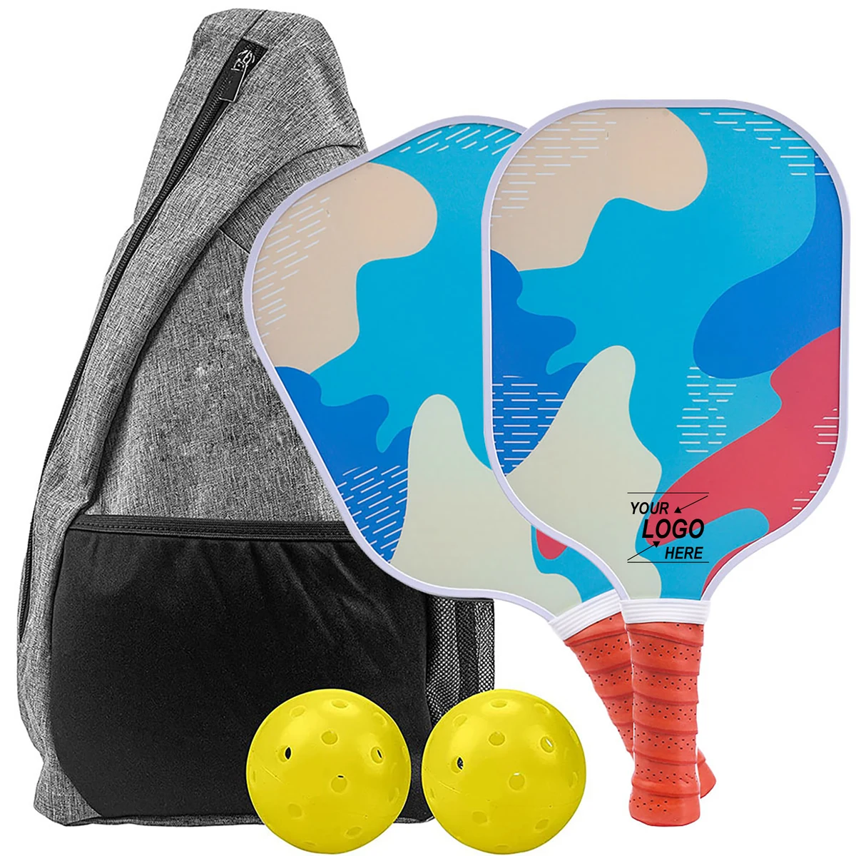 USAPA Approved Fiberglass Pickleball Paddle Set with Backpack 1
