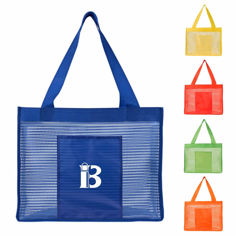 Beach Tote Bag w/ Front Pocket