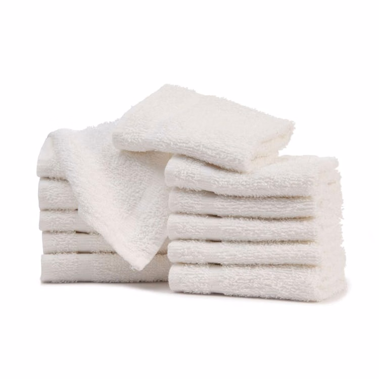 Economy Washcloths - White 12" x 12"