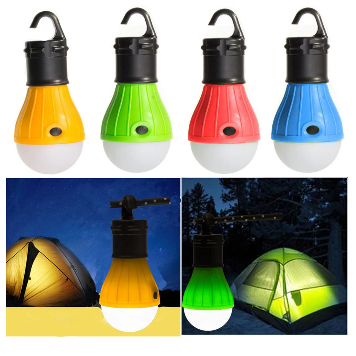 Led Hanging Camping Light Bulbs Tent Lights Flashlights 1