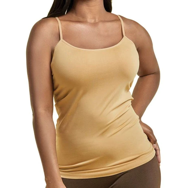 Women's Plus Size Camisoles - Beige Poly One Size Fits Most 1