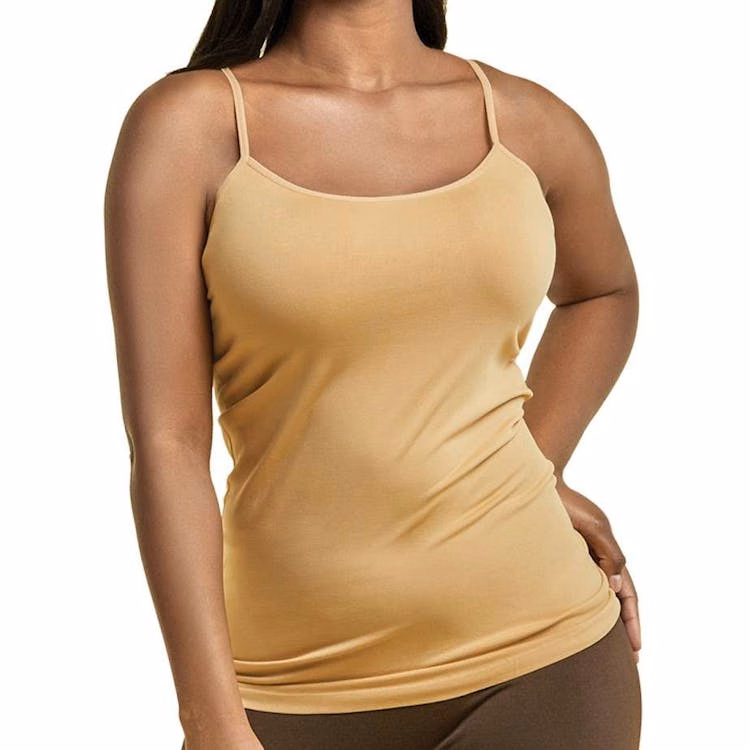 Women's Plus Size Camisoles - Beige Poly One Size Fits Most