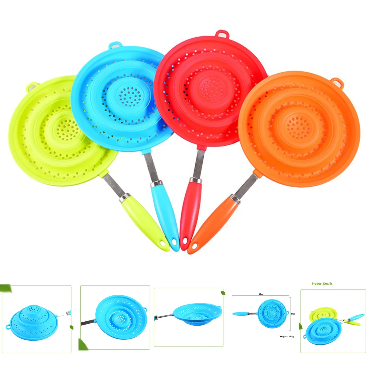 Collapsible Silicone Colander 1