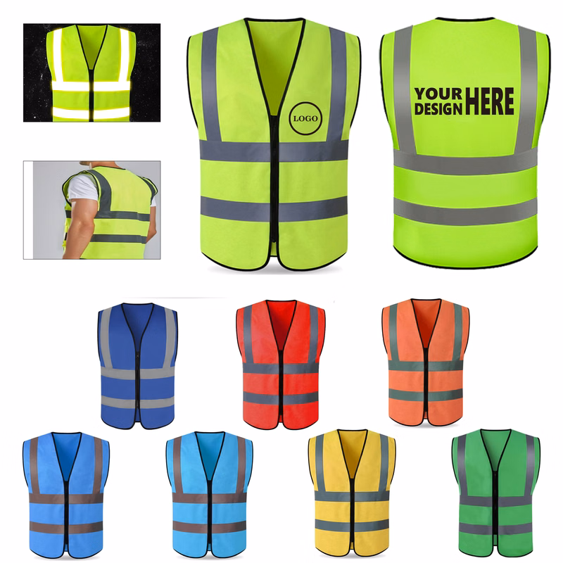 Reflective Safety Work Vest - Knitted Construction