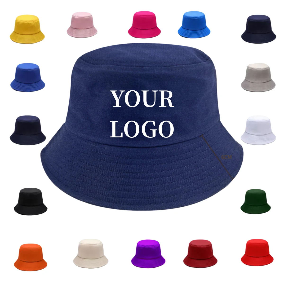 Cotton Sun Hat Wide Brim Custom Print 1