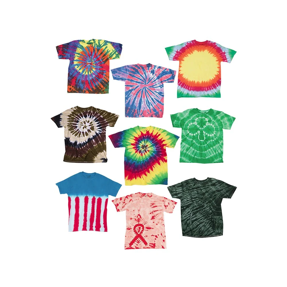 Men's Irregular Tie Dye Tees - Assorted Medium 1
