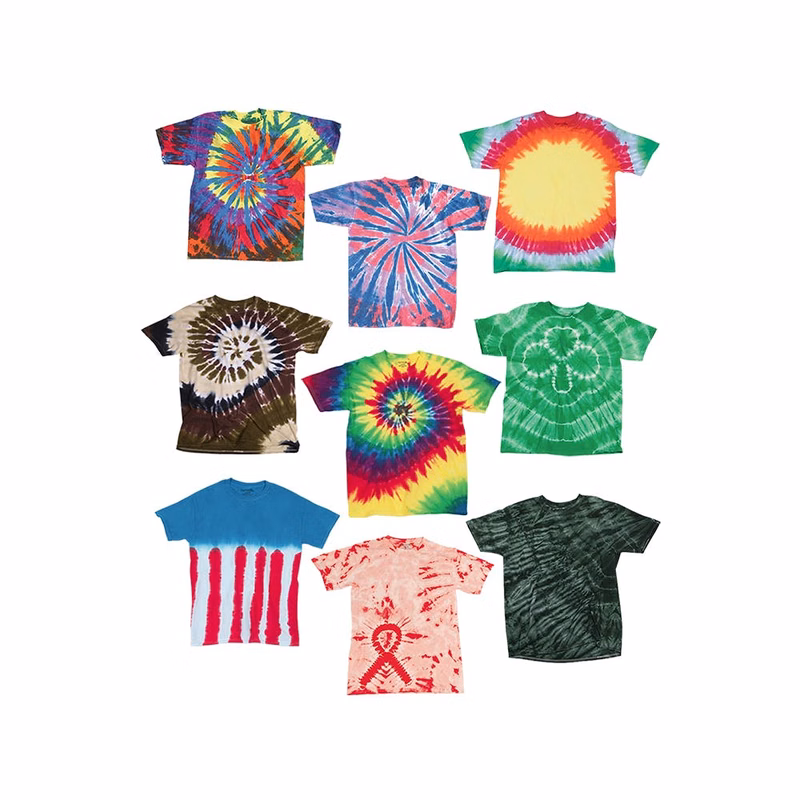 Men's Irregular Tie Dye Tees - Assorted Medium