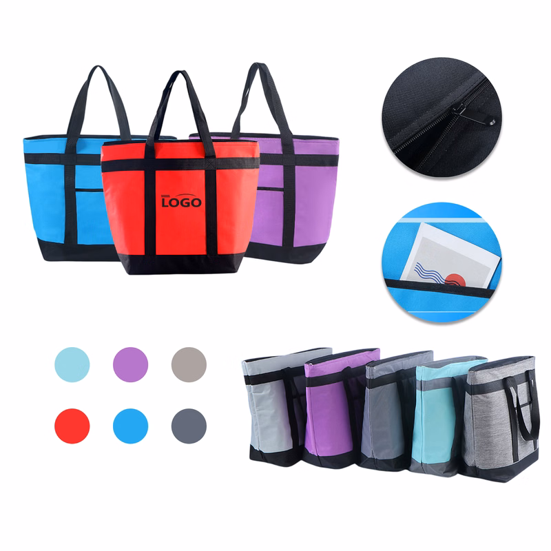 Insulated Cooler Tote Bag for Picnic Shopping