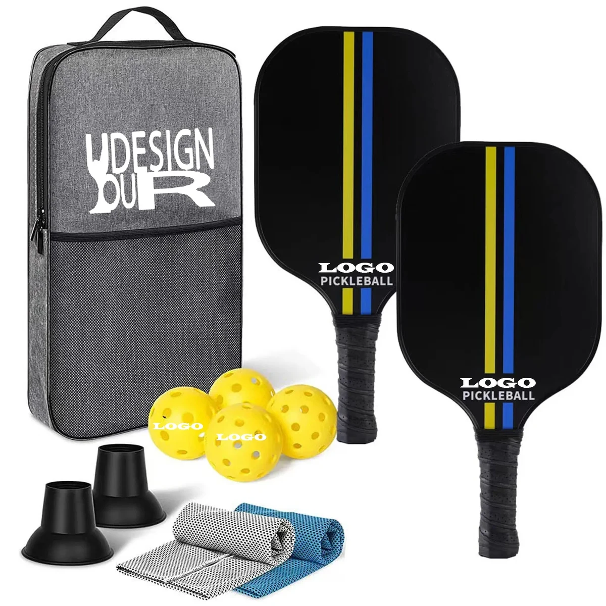 Premium Fiberglass Pickleball Racket Set 1