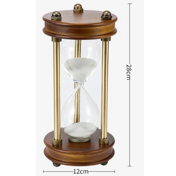 Round Wood Time Hourglass Timer 30 Minute 1