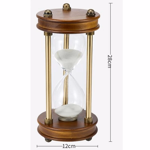 Round Wood Time Hourglass Timer 30 Minute