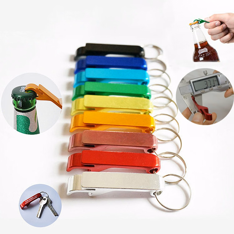 Aluminum Bottle Opener with Keychain