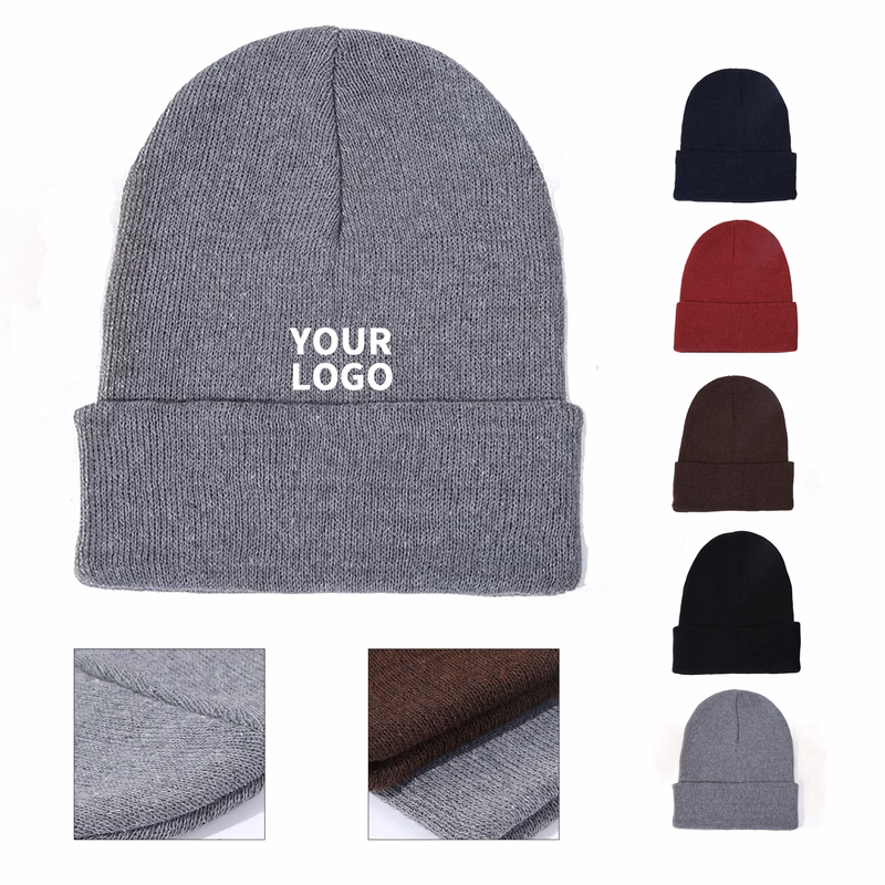 Eco Friendly Acrylic Full Color Knitted Hat