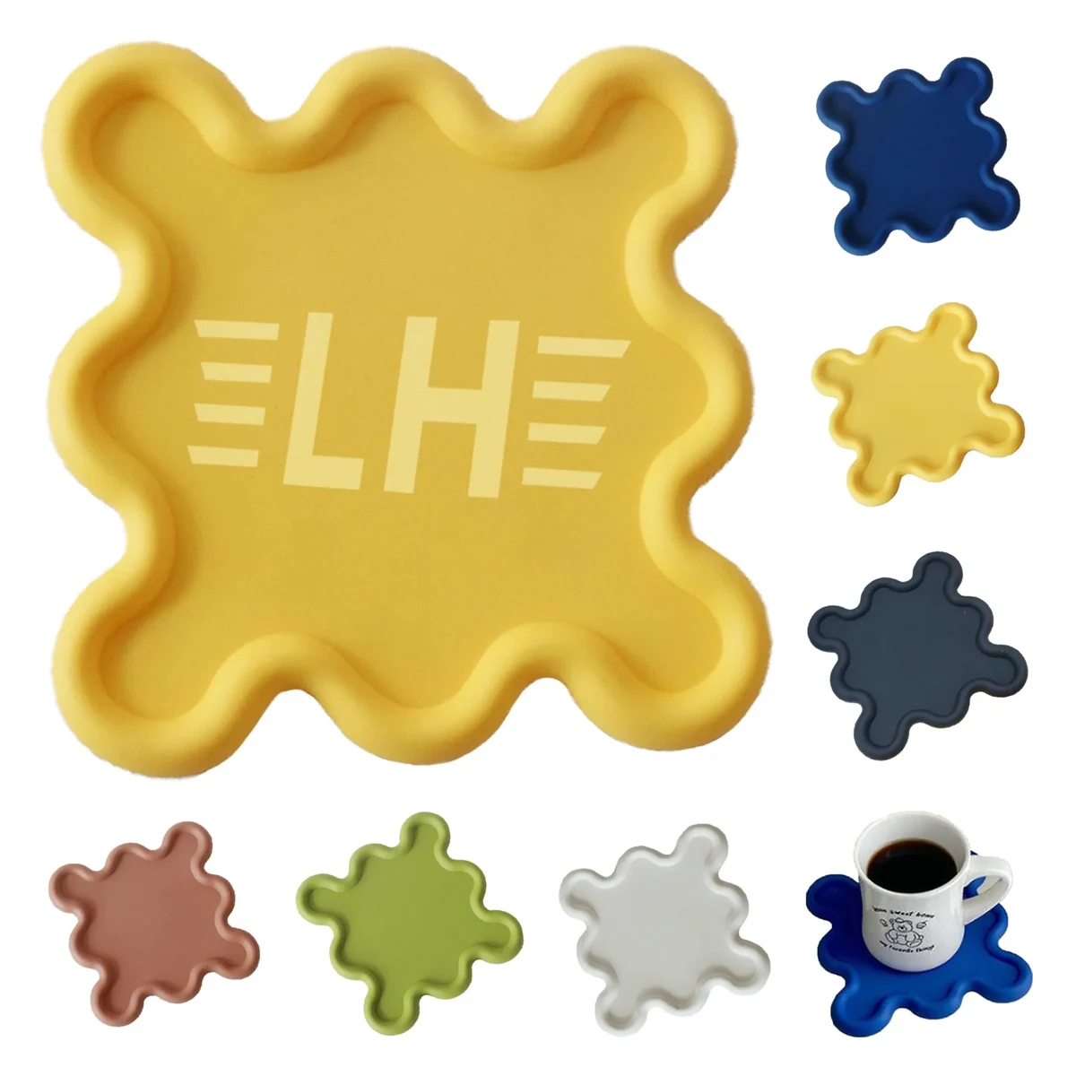 PVC Shaped Soft Rubber Anti Slip Coaster 1