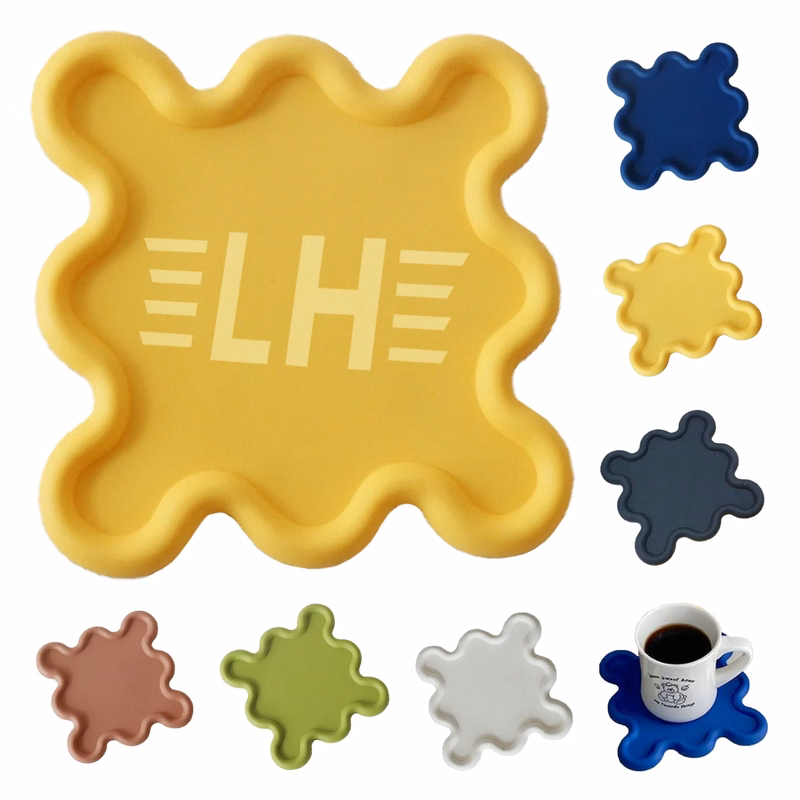 PVC Shaped Soft Rubber Anti Slip Coaster