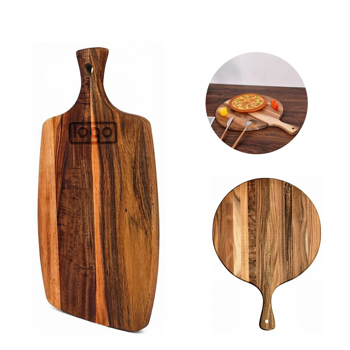 Wood Cutting Board with Handle 1
